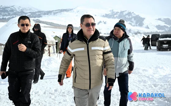 Президент Садыр Жапаров жана Binance эл аралык криптовалюталык биржасынын негиздөөчүсү Чанпэн Чжао Жыргалаңга барышты